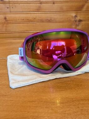Anon Pink Ski Goggles with Mirrored Lens
